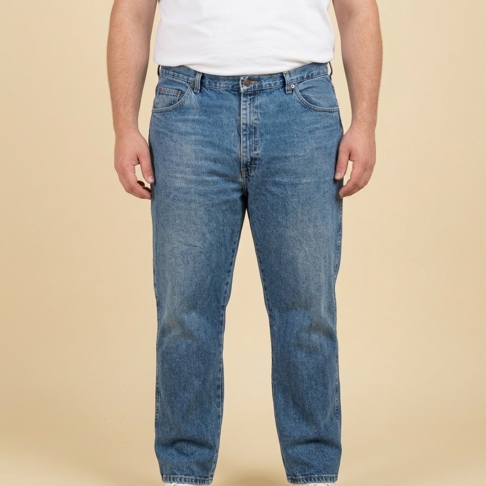 Wrangler Straight Leg Denim Jeans Mens 42x30 Blue‎ Cotton